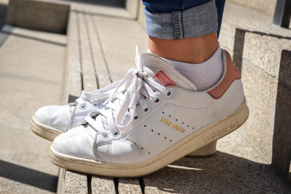 photo chaussures stan smith rose pale